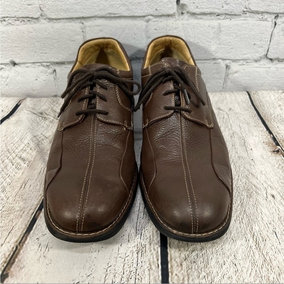 Johnston & Murphy Mens Leather Brown Shoes Size 9.5 - Picture 3 of 7